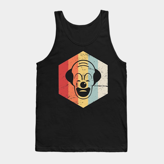 Retro Vintage Creepy Clown Icon Tank Top by MeatMan